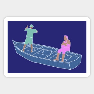 Fishermen on Boat Magnet